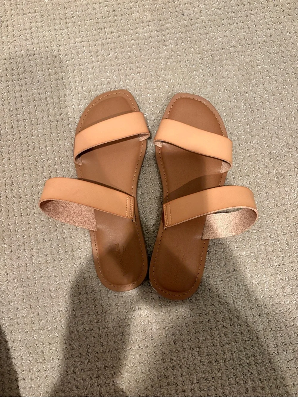Target Peach Double-Strap Slide Sandals